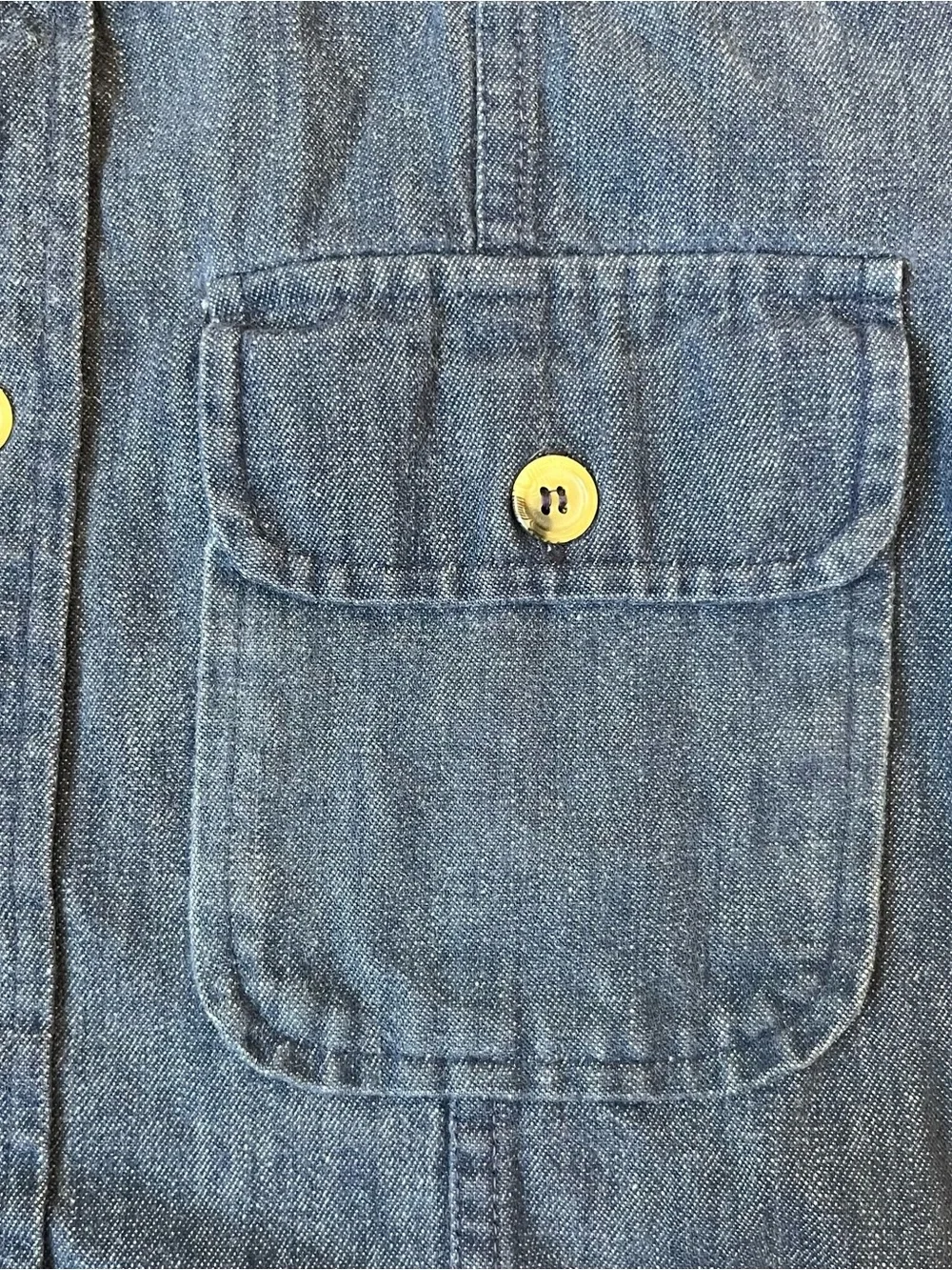 Vintage 70s Levis Panatela Signature Collection Denim Shirt Jacket Epaulets S